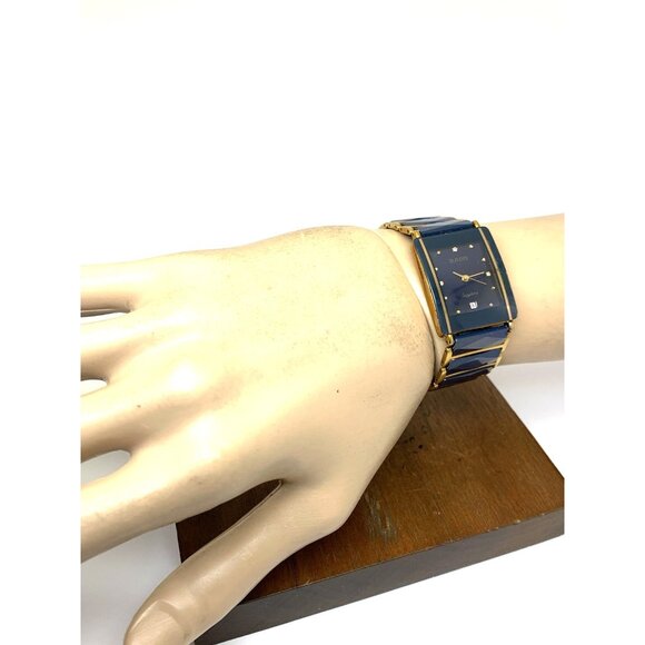 Rado Women's Watch 160.0282.3 Swiss Quartz Diamond Blue Ceramic Rose Gold Steel - Picture 4 of 13